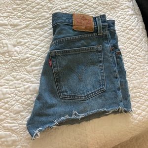 Levi’s 501 High Waisted Denim Shorts